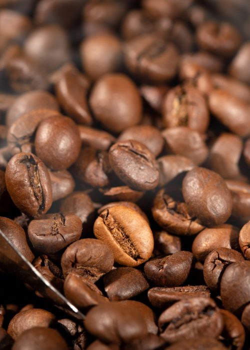 Roasted Coffee beans and scoop